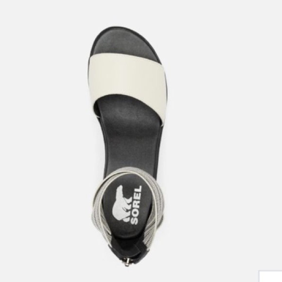 SOREL CAMERON FLATFORM ANKLE STRAP WEDGE SANDAL Size 7 Coastal Vacation Beach - Picture 10 of 15